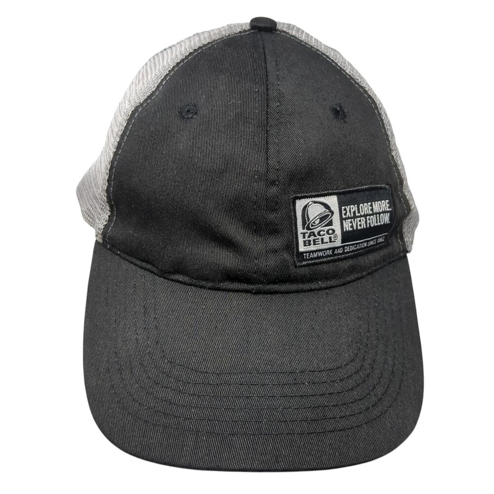 Taco Bell Snapback Trucker Hat Black One Size Adjustable Mesh Back Embroidered